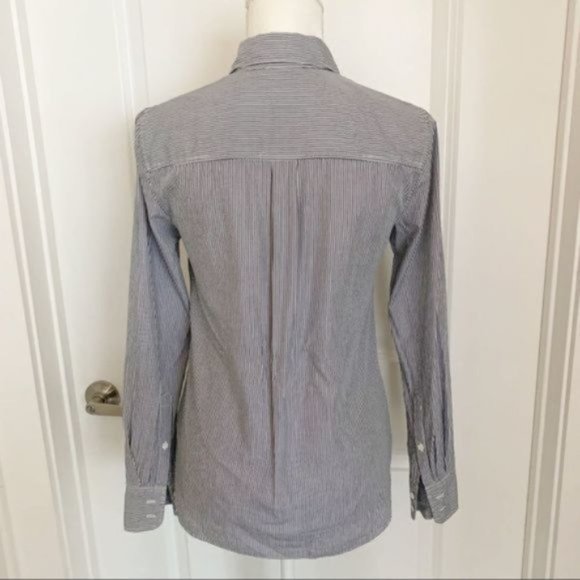J. Crew | Everday Shirt Striped Poplin Sz. 0 - Picture 4 of 7